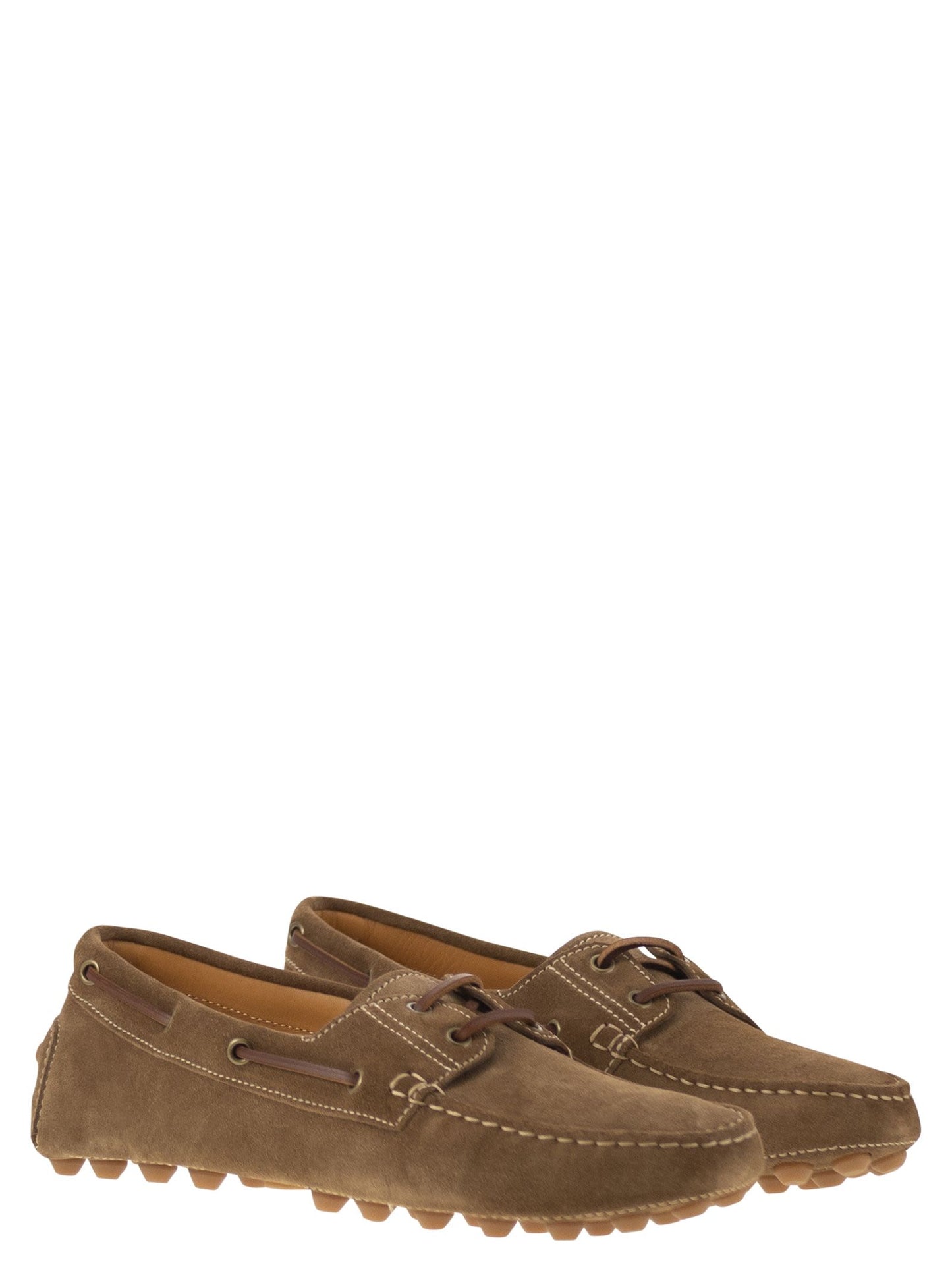 Tod's Men Rubber Bubble Suede Boat