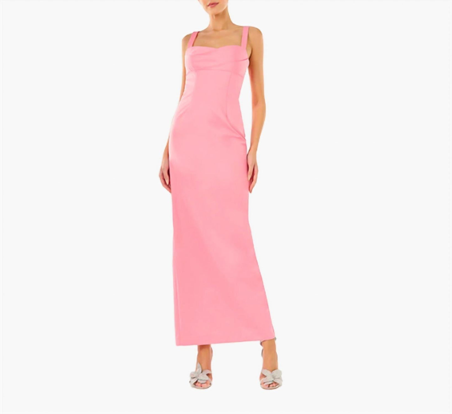 Marina Faille Column Maxi Dress