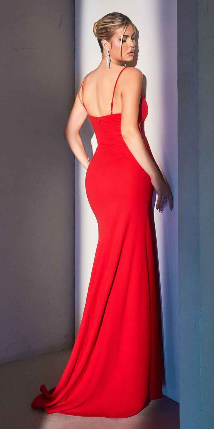 Cinderella Divine CH129 Long Fitted Sexy Cut Out Gown