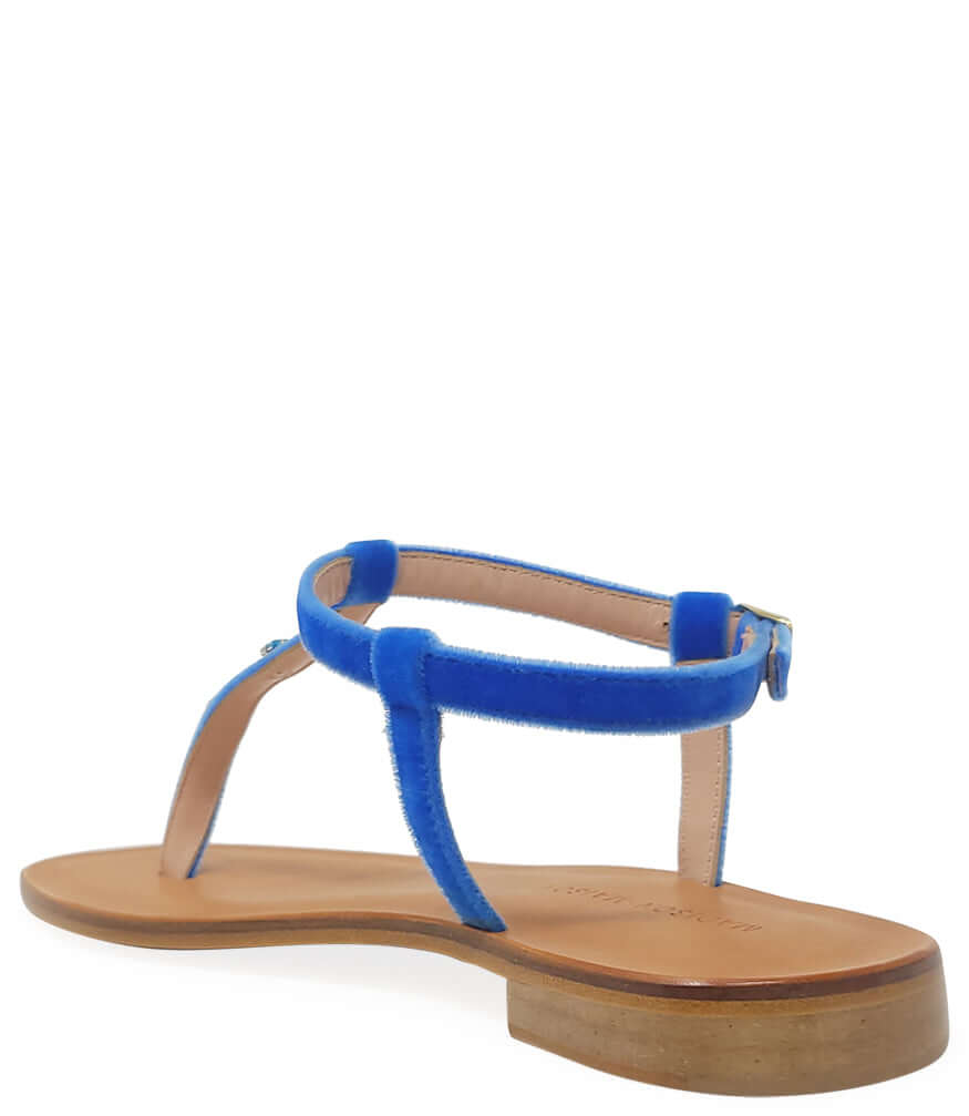 Corn Blue Jeweled Thong - JUSTLUXURY