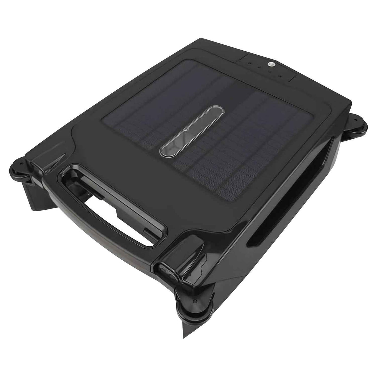 Solar Powered Robotic Pool Skimmer Automatic Swimming Pool Surface Cleaner with 2 Cleaning Modes Dual Charging Methods IPX7 Waterproof 1937sq.ft Cover