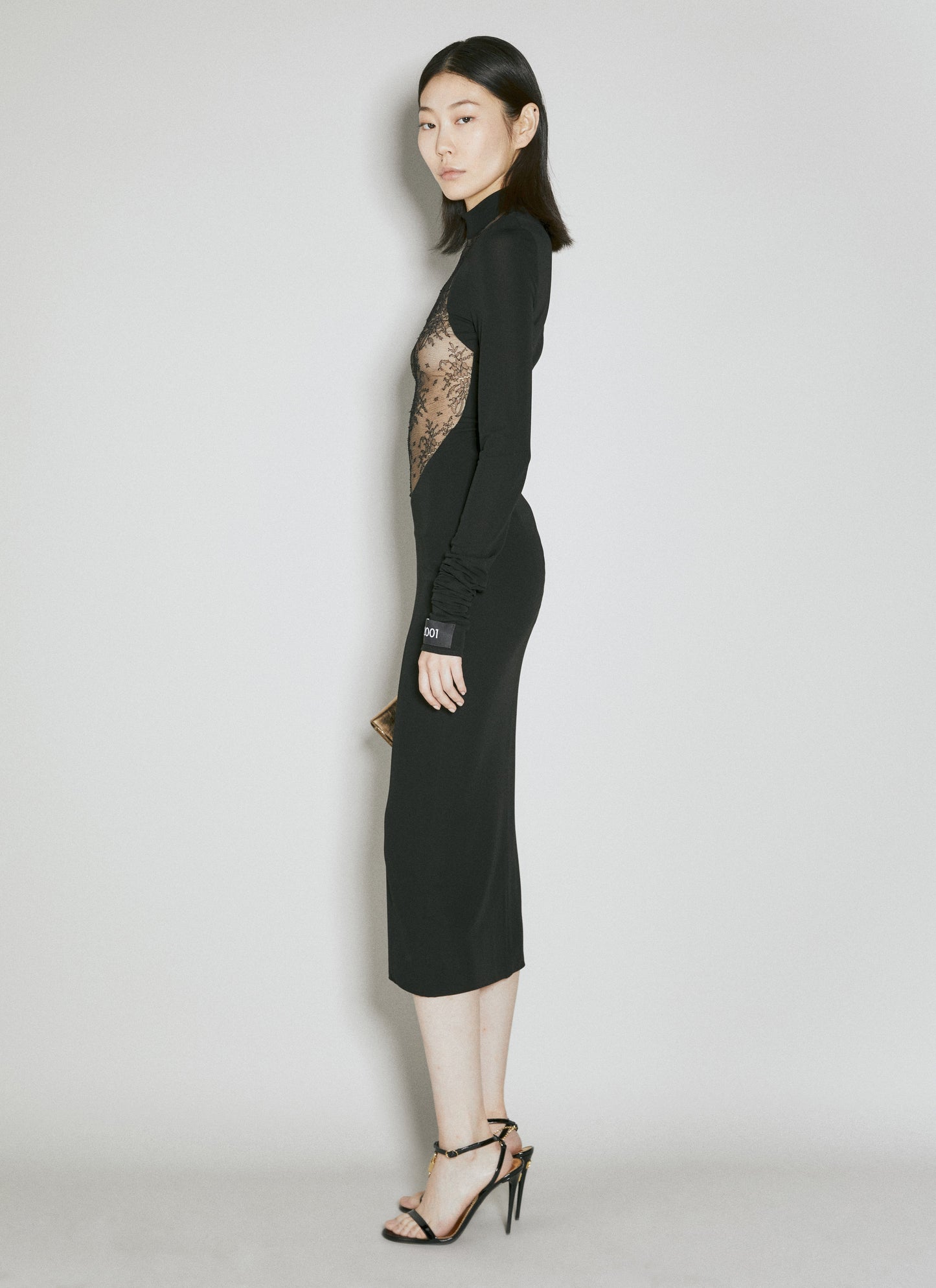 Dolce & Gabbana Women Chantilly Lace Insert Jersey Dress