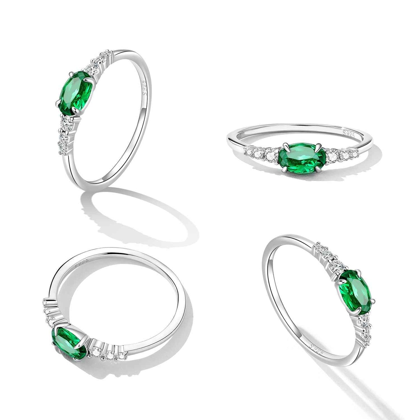 925 Sterling Silver & Platinum Plated 0.1cm CZ Ring for Women - Size 6.0