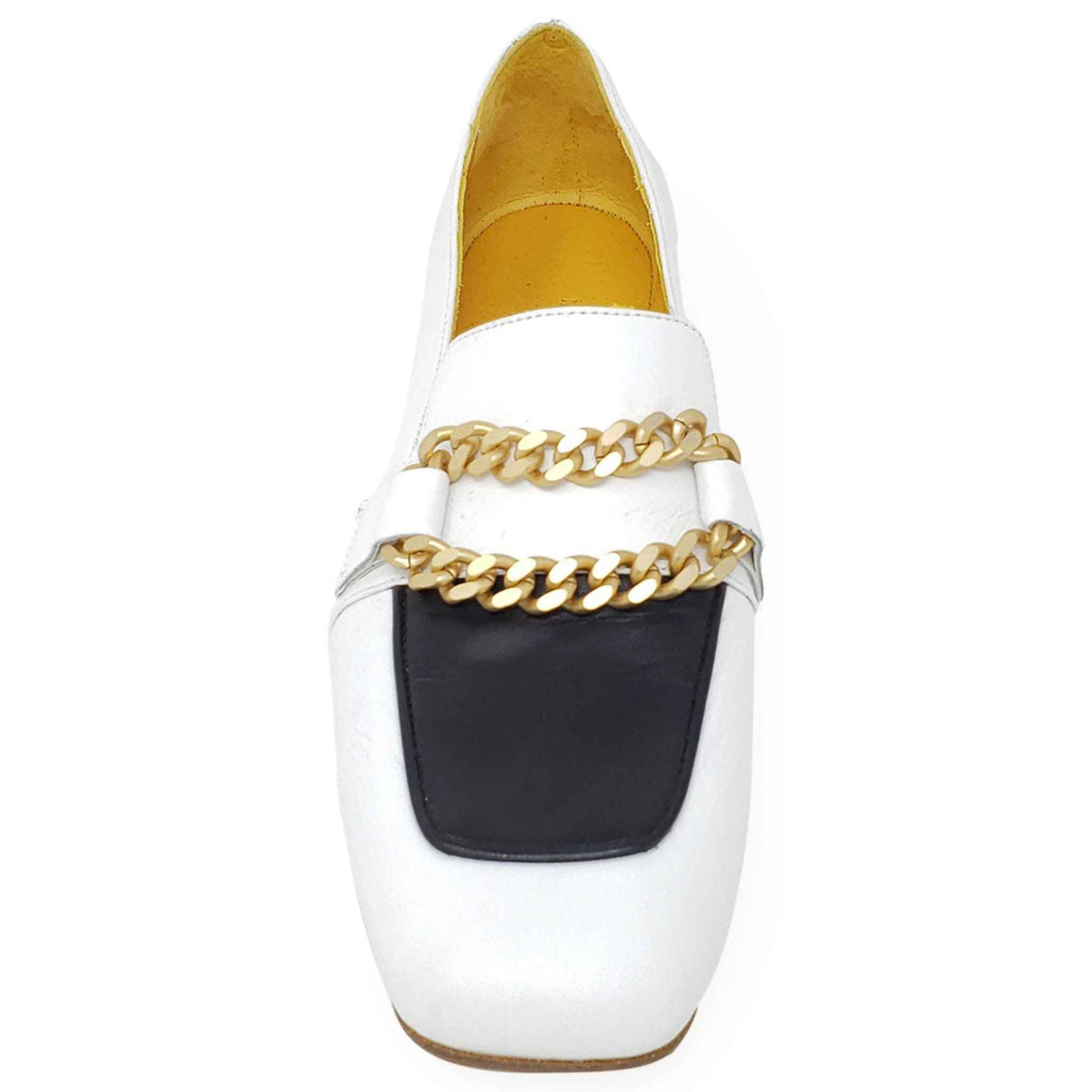 Flat Loafer Wht/Blk