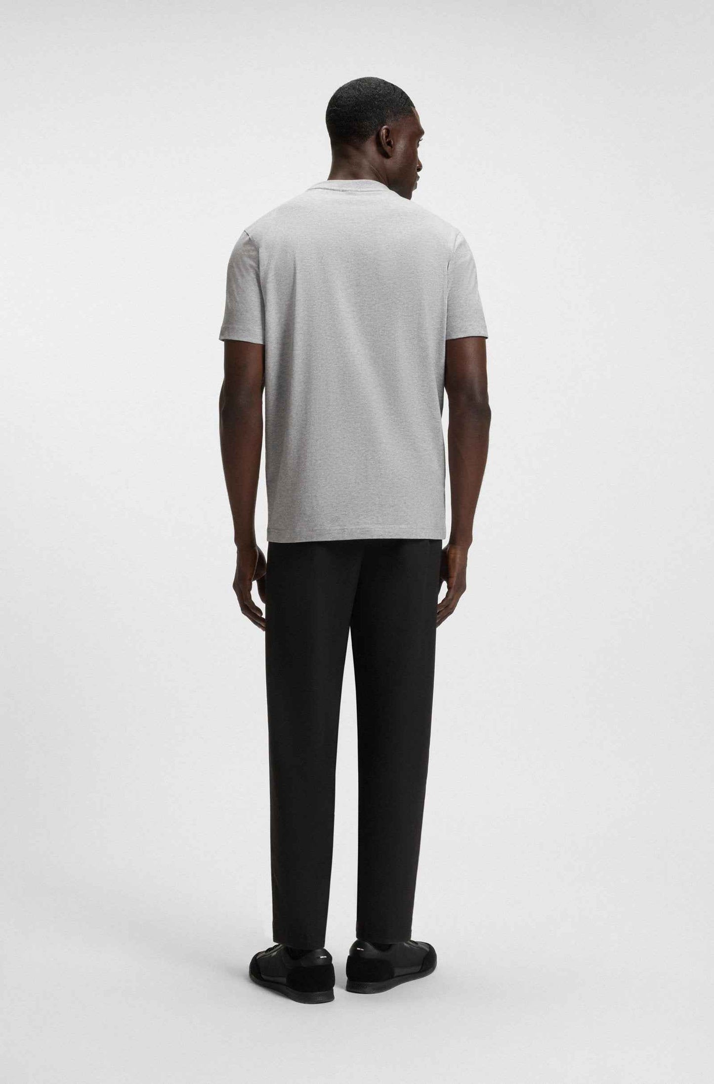 Boss Green Contrast Logo Tee - Grey