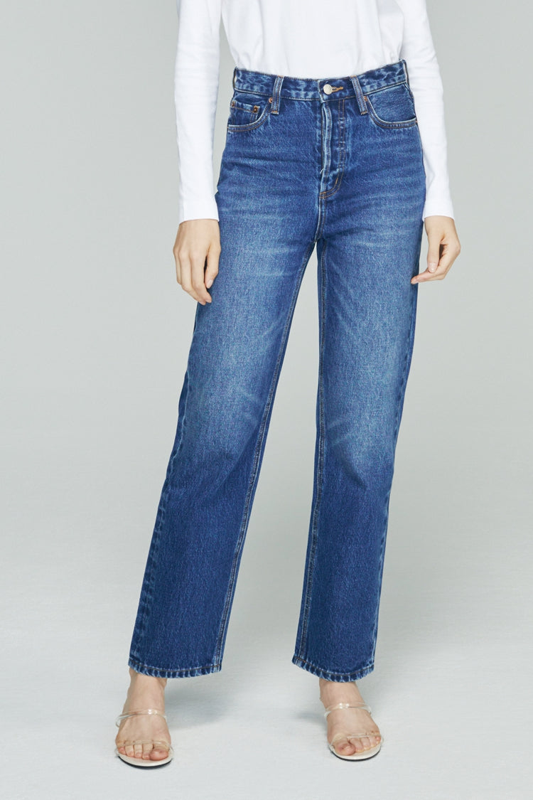 Manhattan High Rise Straight Ankle Jeans HJ160 - JUSTLUXURY