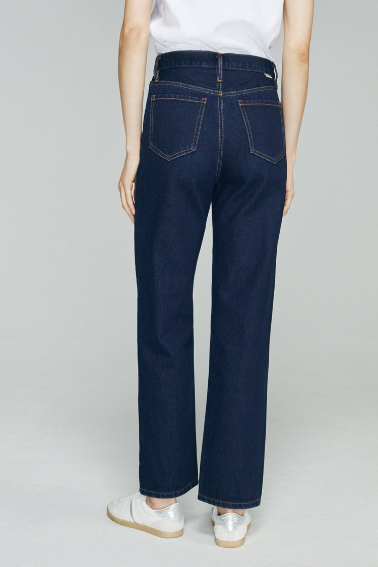 Manhattan High Rise Straight Ankle Jeans HJ160 - JUSTLUXURY