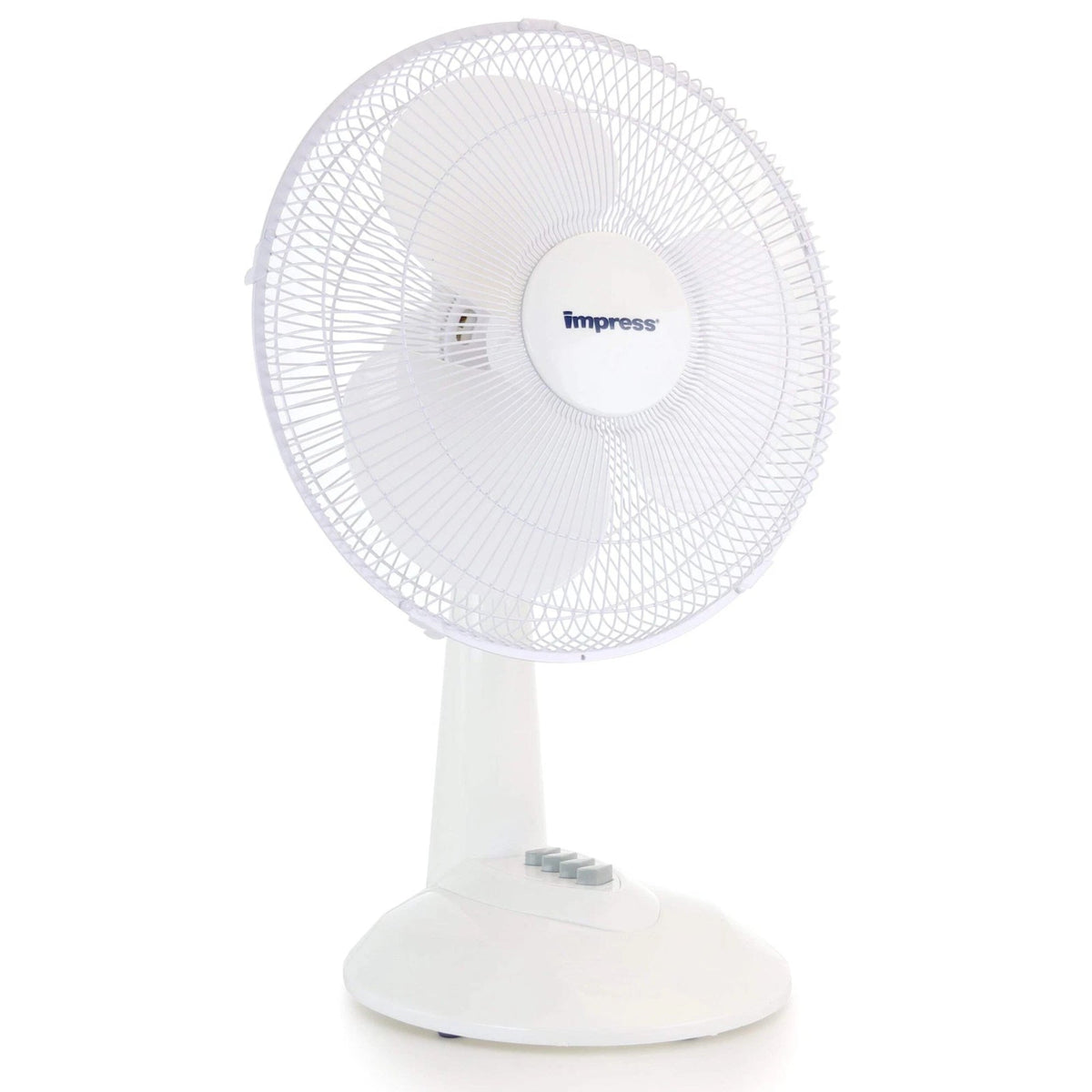 Impress 12-Inch Desk Fan White - IM-7112W