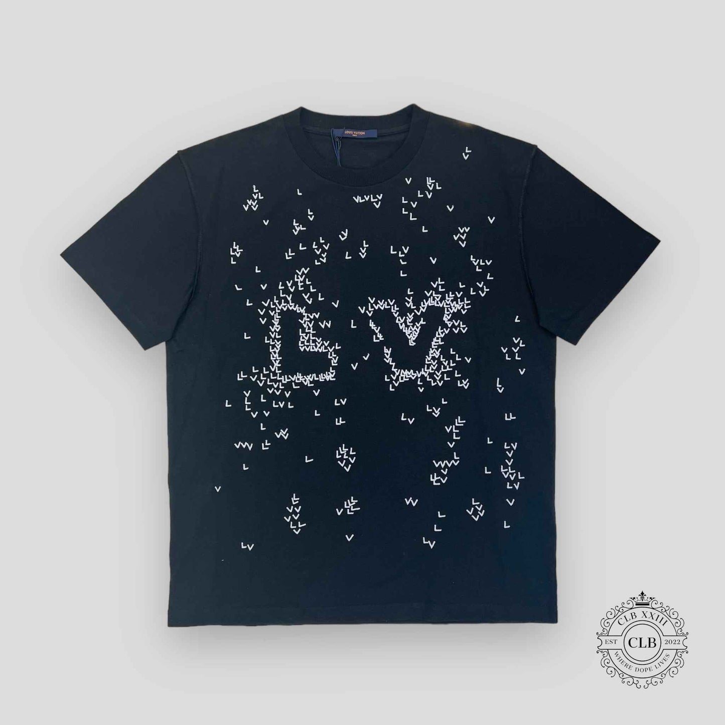 LOUIS VUITTON LV SPREAD EMBROIDERY T-SHIRT - BLACK