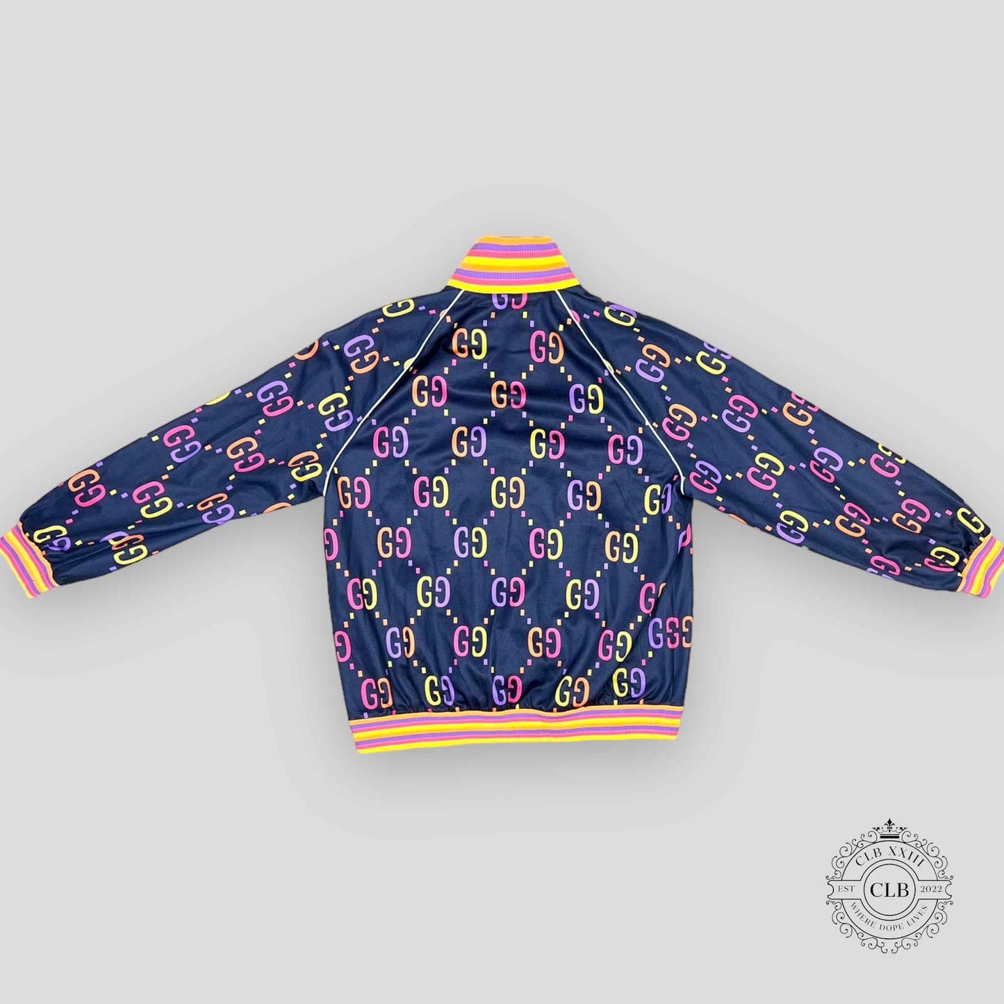Gucci GG Jacquard Track Jacket in Blue/Multicolor
