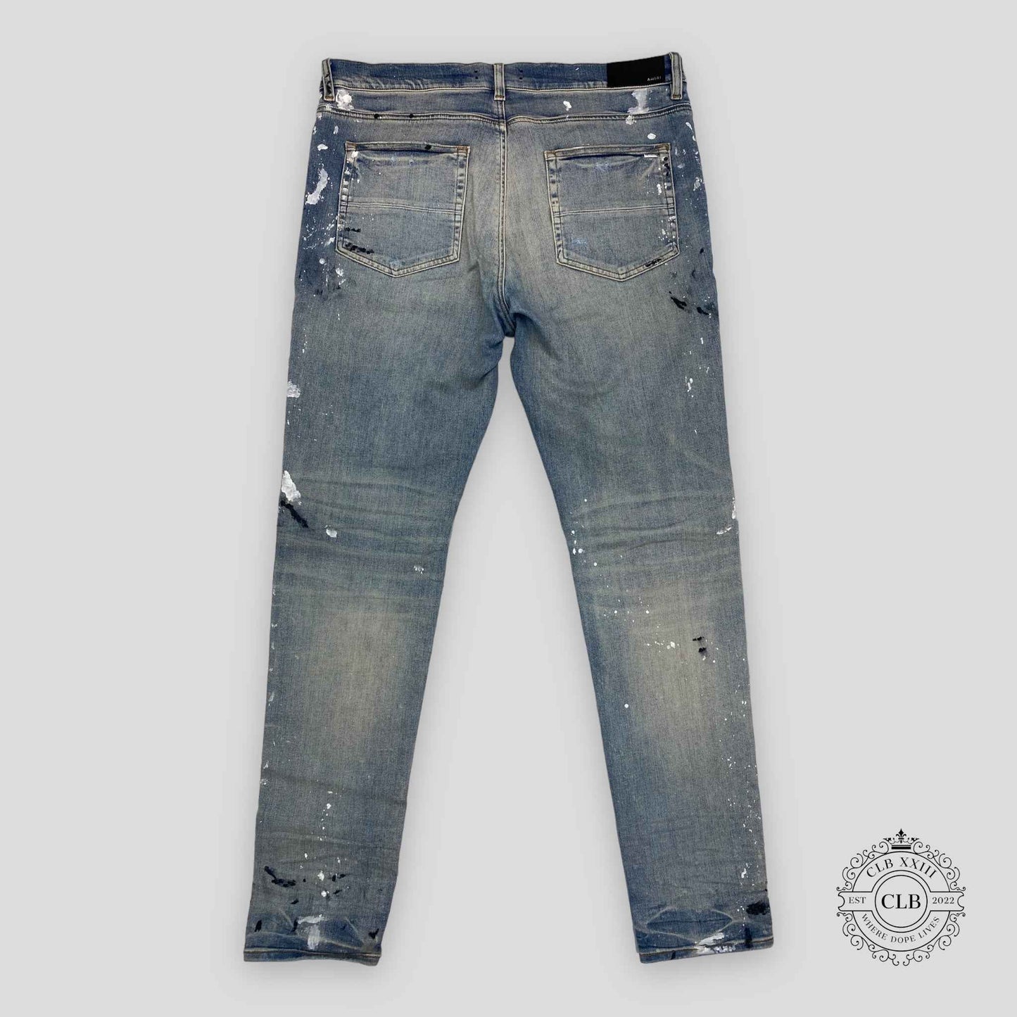 AMIRI PAINT SPLATTER JEANS - CLAY INDIGO
