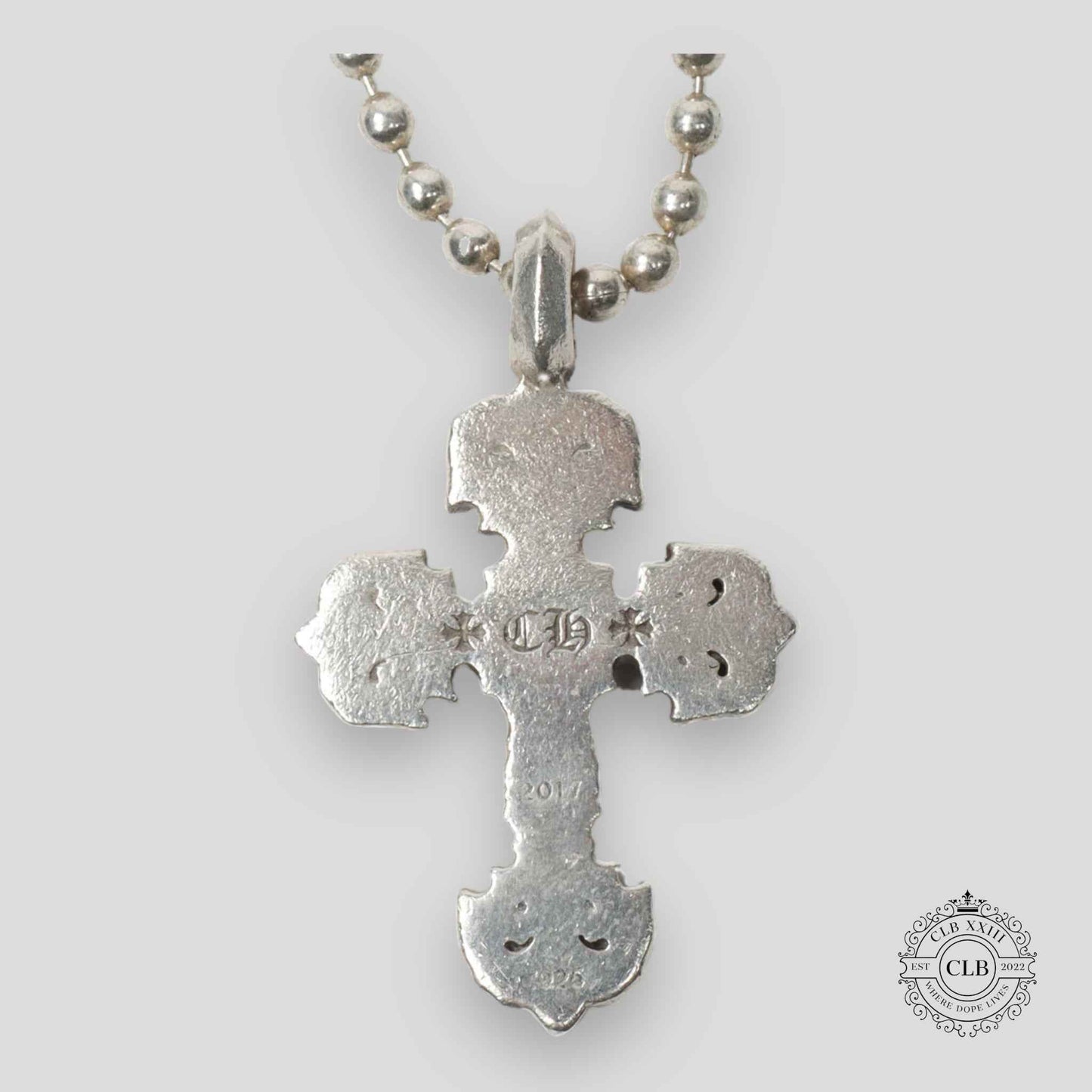 Chrome Hearts Diamond Embellished Tiny Filigree Pendant