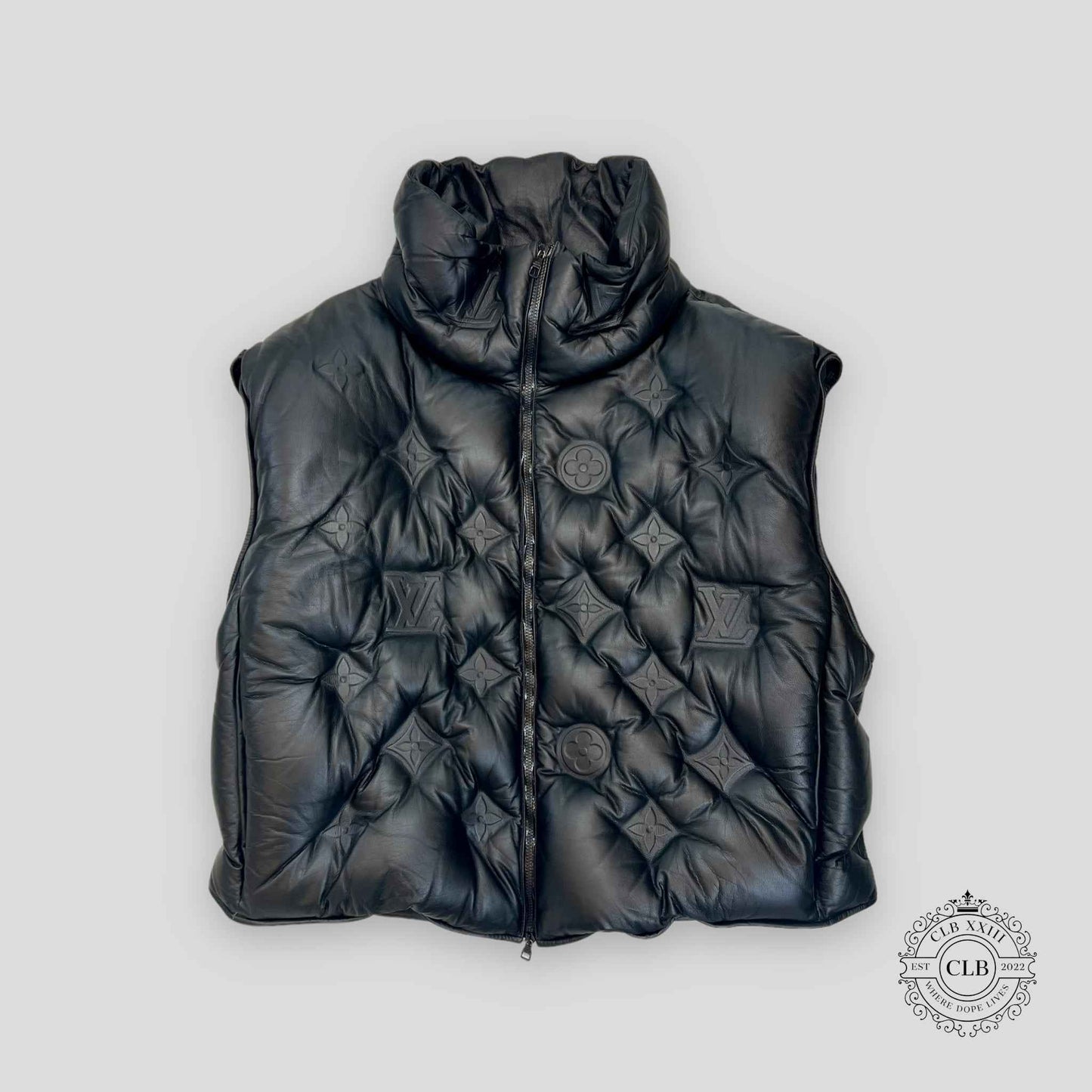 Louis Vuitton Embossed Boyhood Puffer Leather Vest