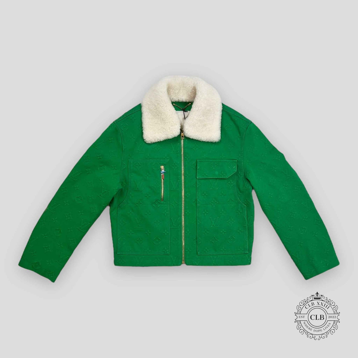 Louis Vuitton Monogram Workwear Denim Jacket in Green