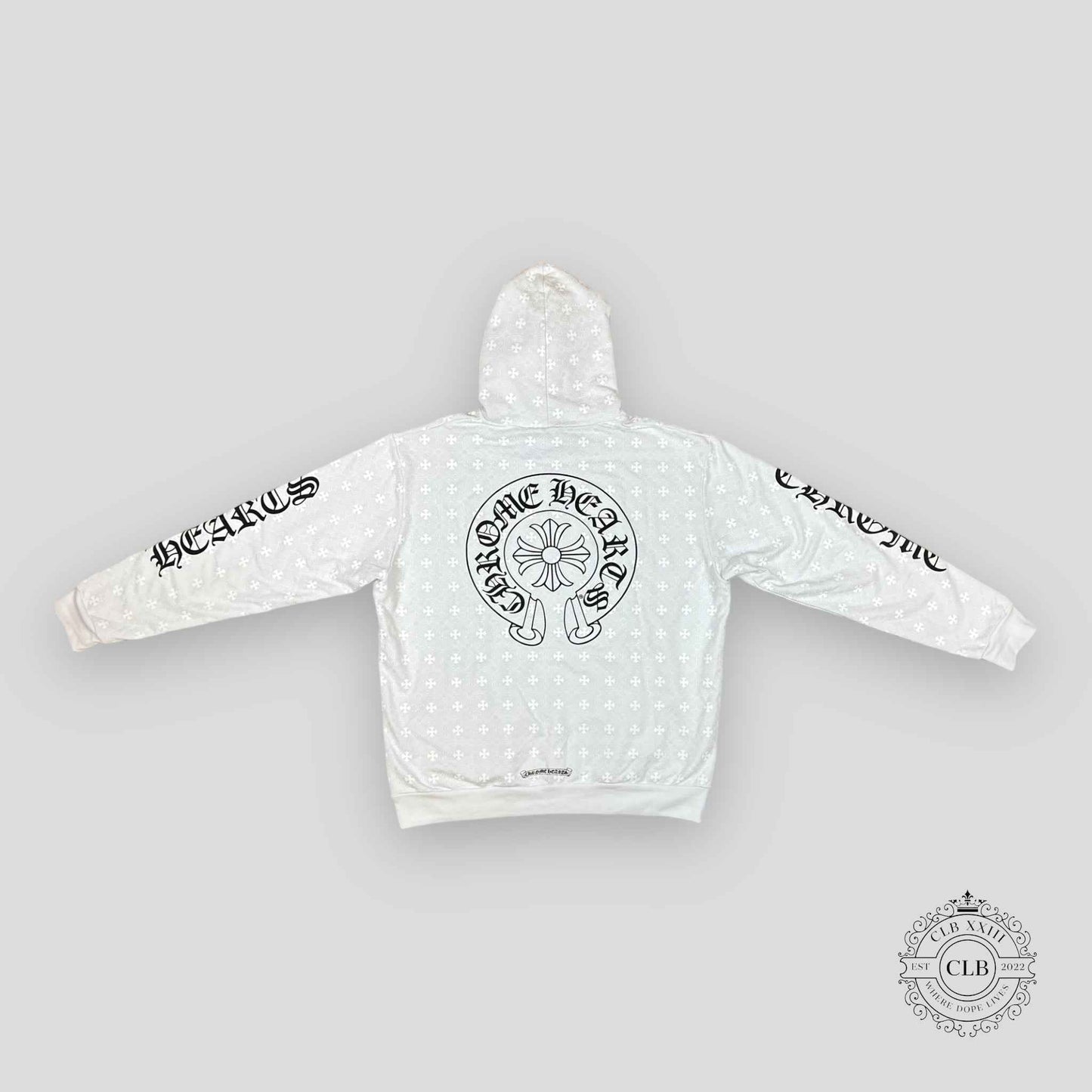 Chrome Hearts Cross Monogram Hoodie in White