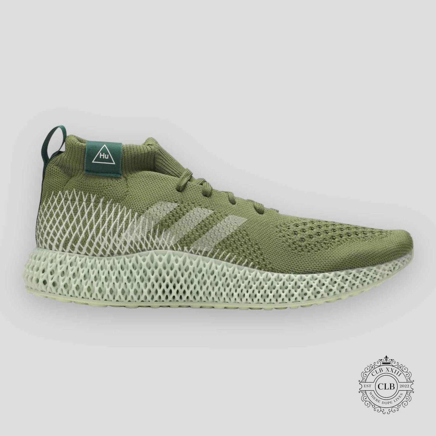 Adidas x Pharrell Williams 4D Runner in Olive Green