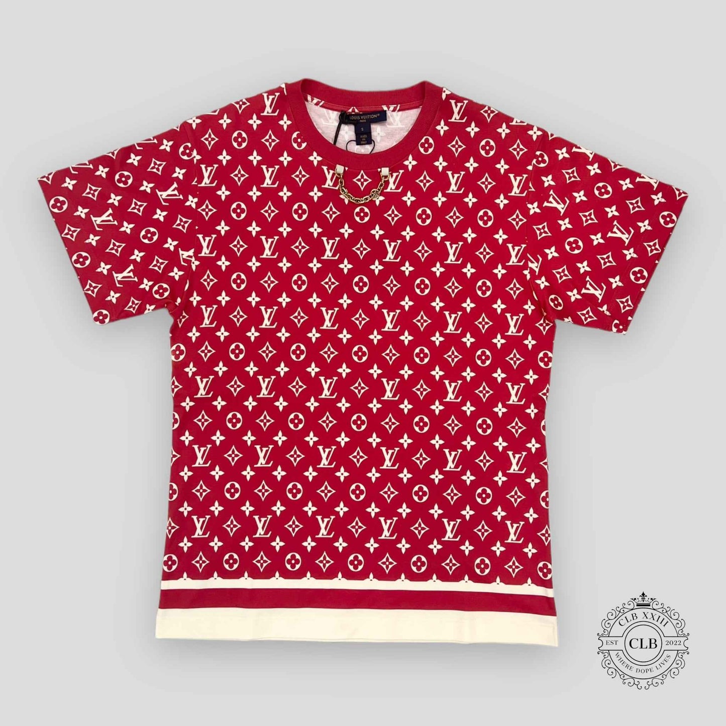 Louis Vuitton Stripe Accent Monogram Women's T-Shirt