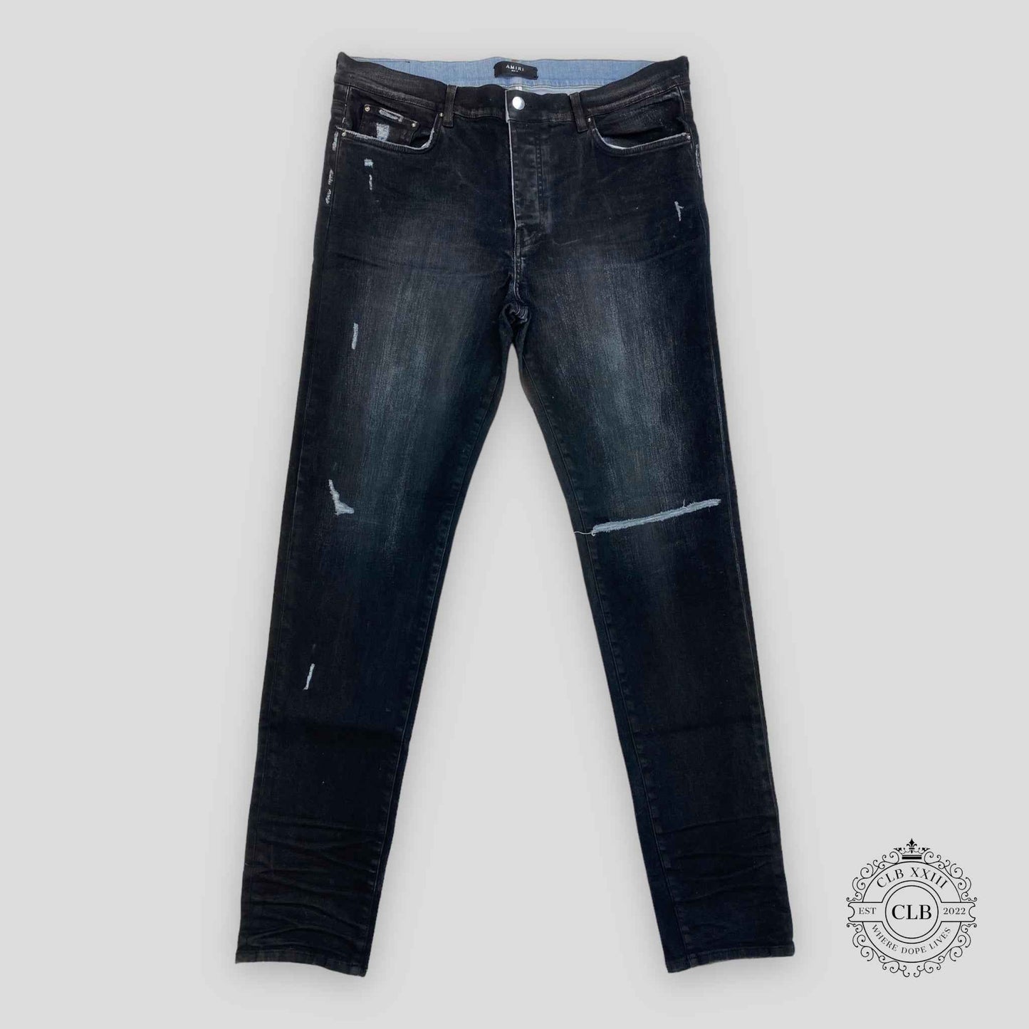 AMIRI SLIT KNEE JEANS - PIGMENT INDIGO