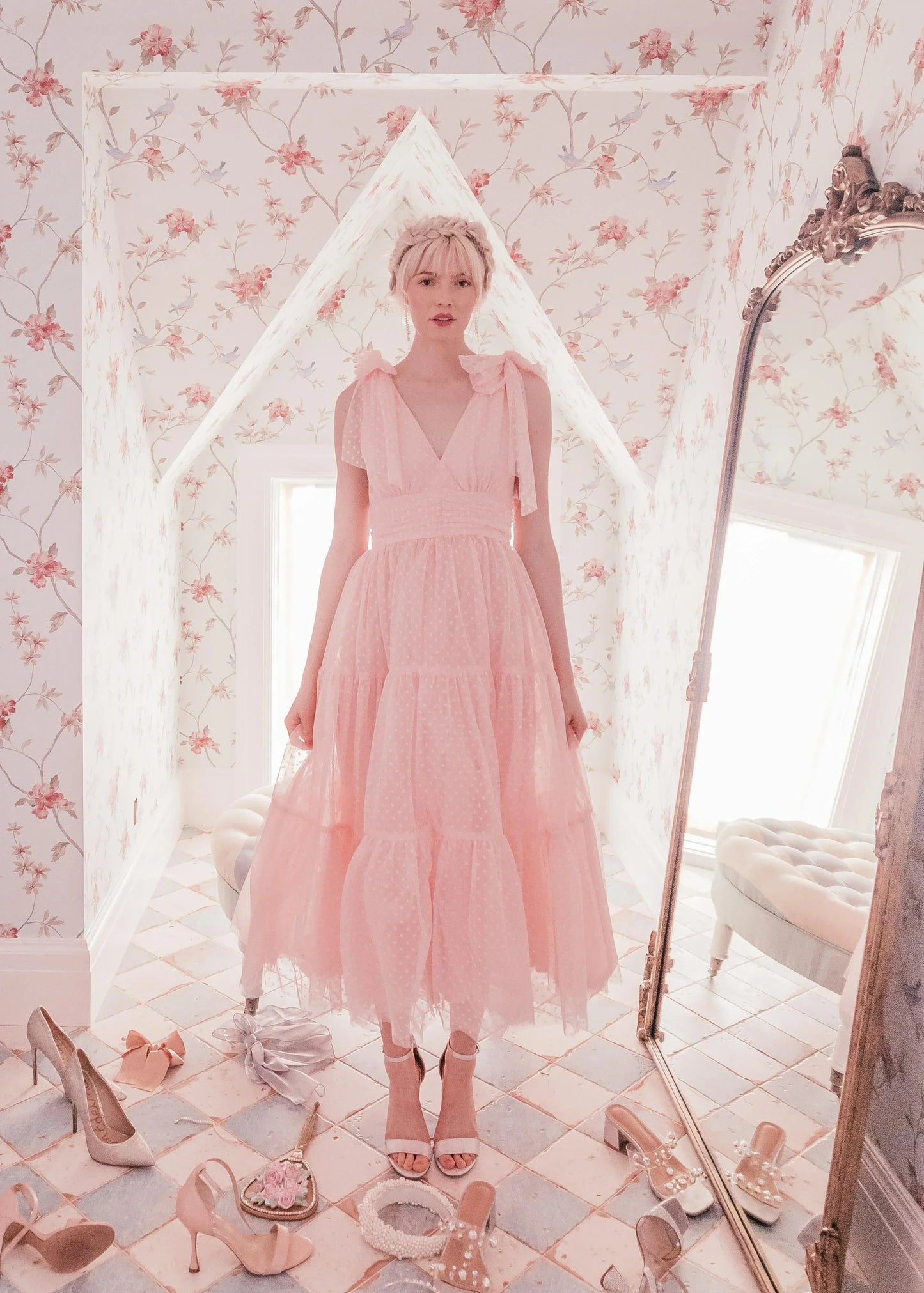 Jeanne Dress Pink - JUSTLUXURY