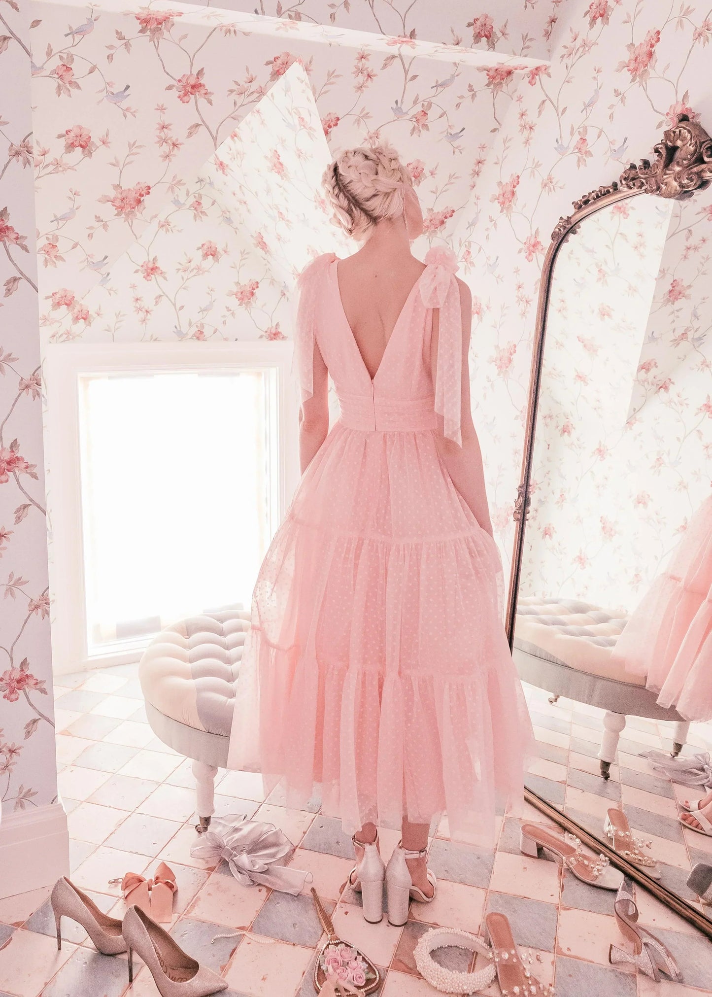 Jeanne Dress Pink - JUSTLUXURY