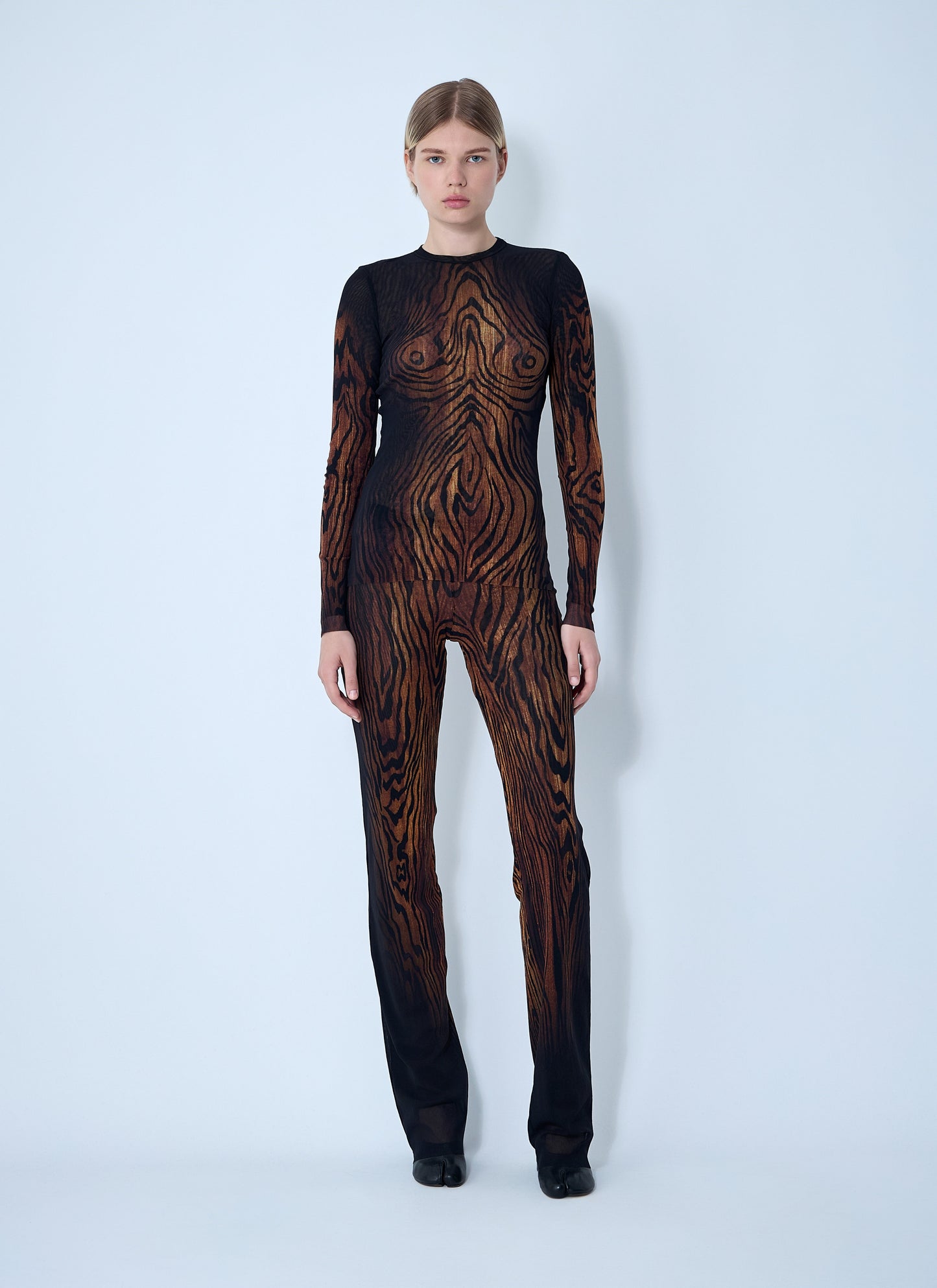 Jean Paul Gaultier Women Wood Mesh Top