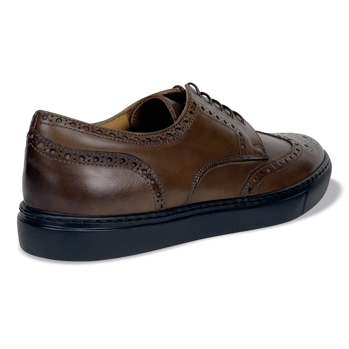 Men's Don Giovanni Wingtips - Brown - JUSTLUXURY