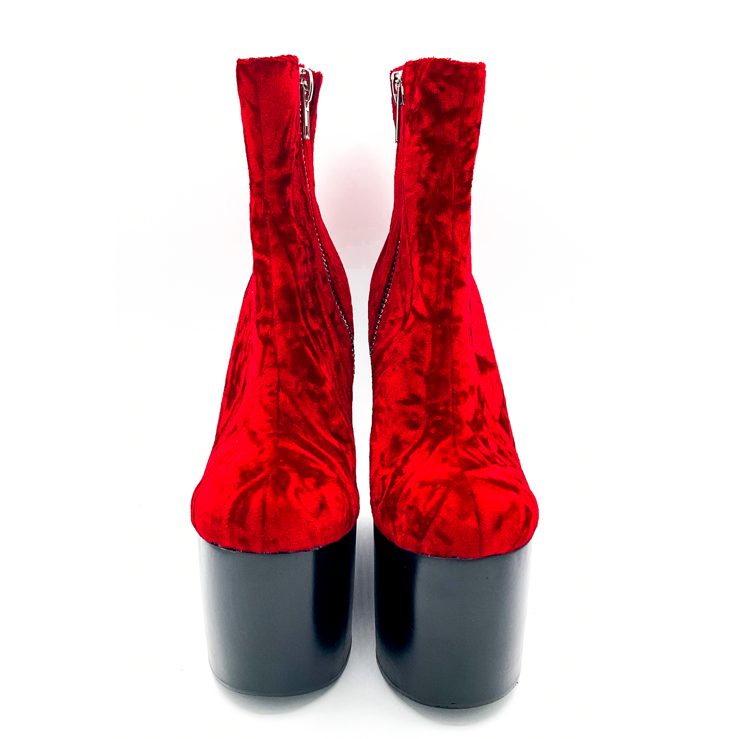Deadwood Oxblood Velvet Wedge Boot - JUSTLUXURY