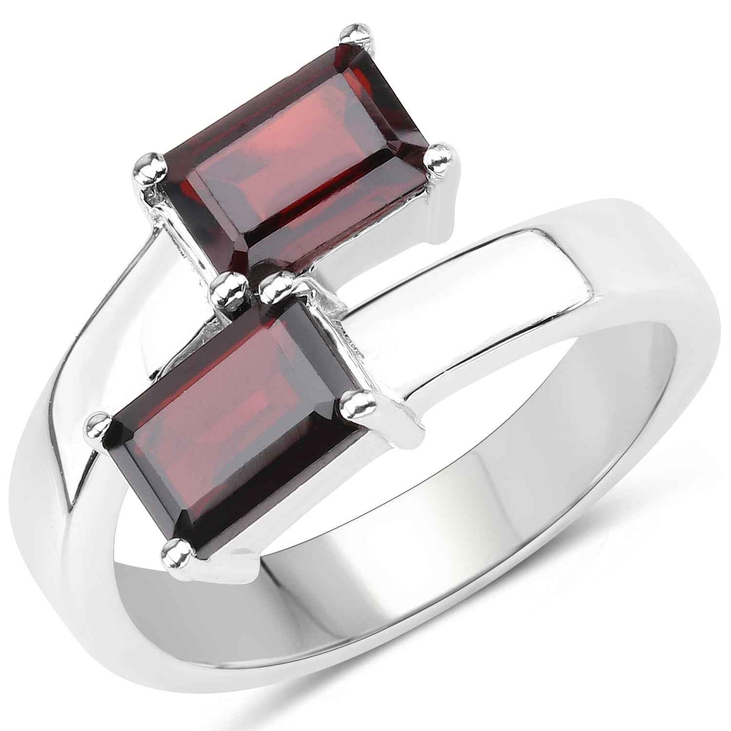 2.40 Carat Genuine Garnet .925 Sterling Silver Ring