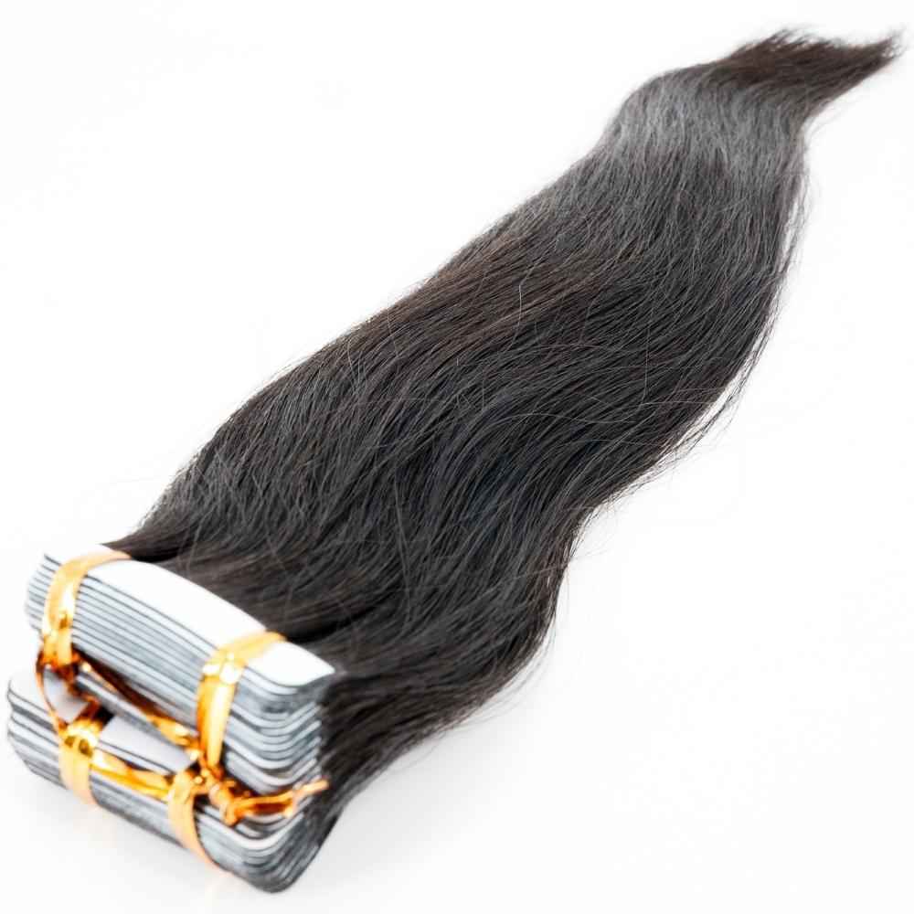 Raw Straight 100% Human Hair Tape In Extensions