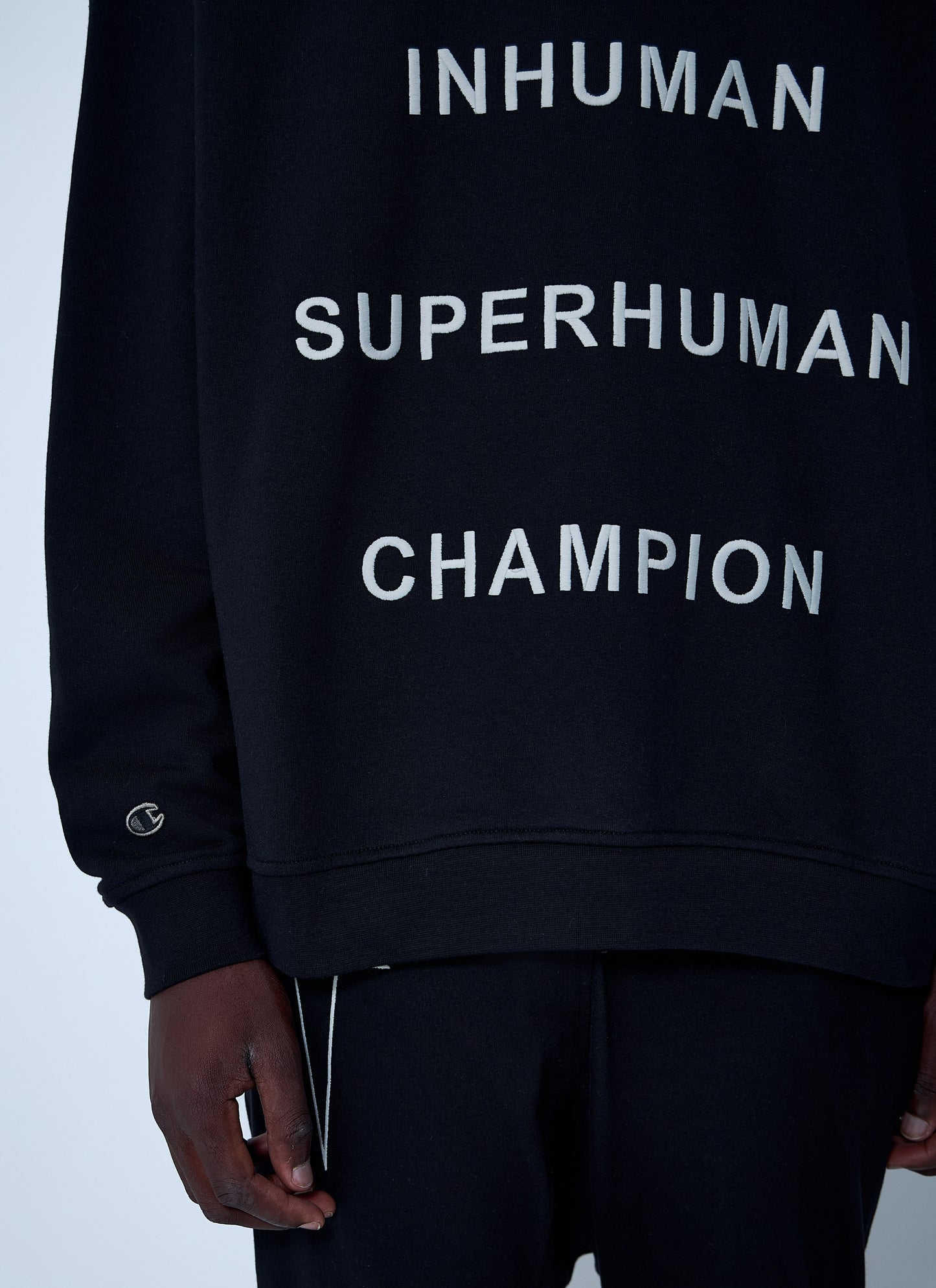 Rick Owens X Champion Men Text Print Sweatshirt