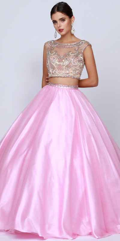 Juliet 338 Quinceanera Dress 2-Piece Bateau Neckline Cap Sleeve