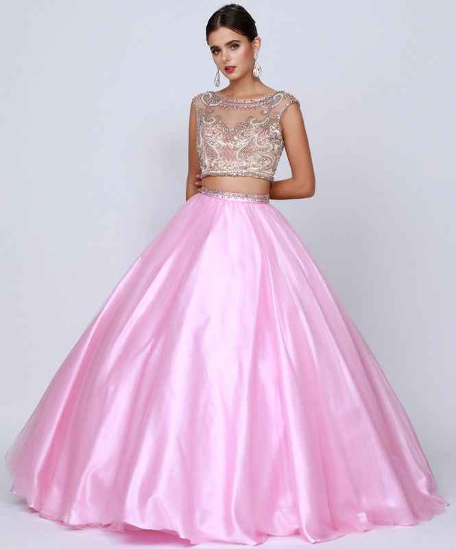 Juliet 338 Quinceanera Dress 2-Piece Bateau Neckline Cap Sleeve