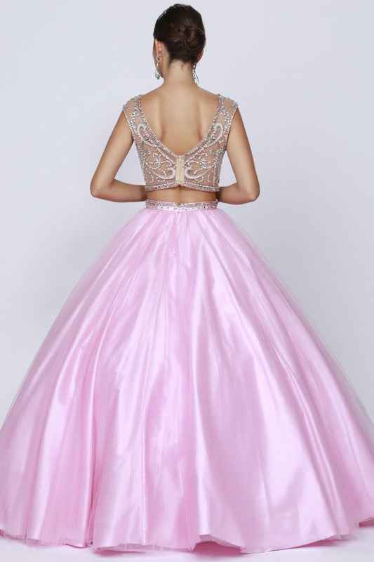 Juliet 338 Quinceanera Dress 2-Piece Bateau Neckline Cap Sleeve