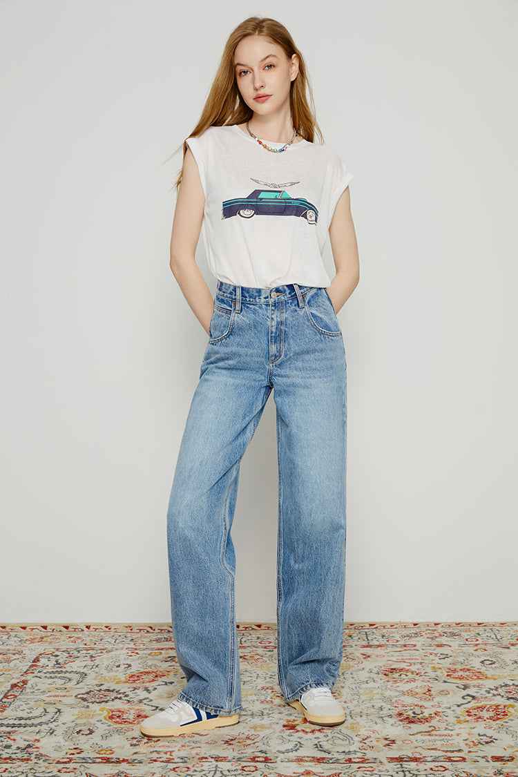 80'S Utility Loose Jeans HJ128