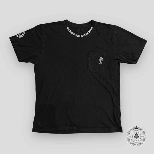 Chrome Hearts Neck Logo Pocket T-Shirt in Black