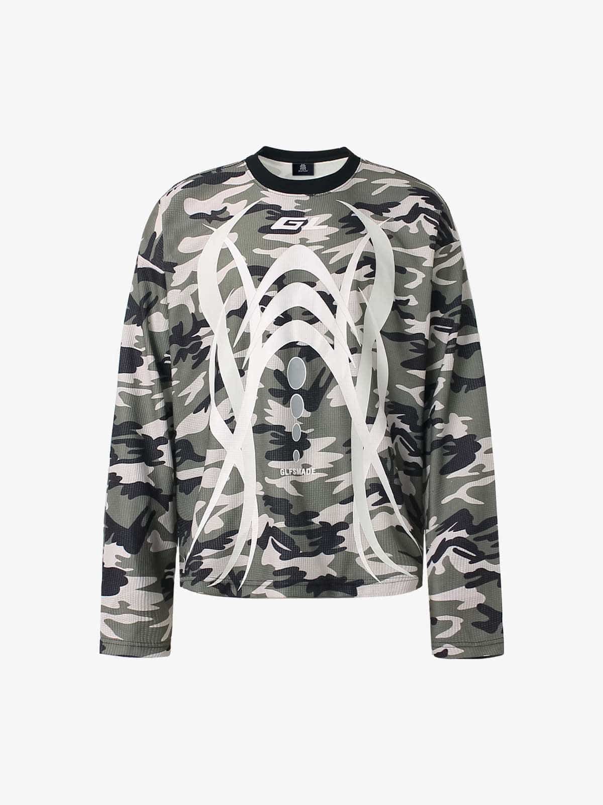 Long Sleeve Camo Skull