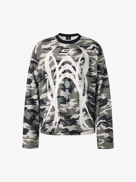 Long Sleeve Camo Skull
