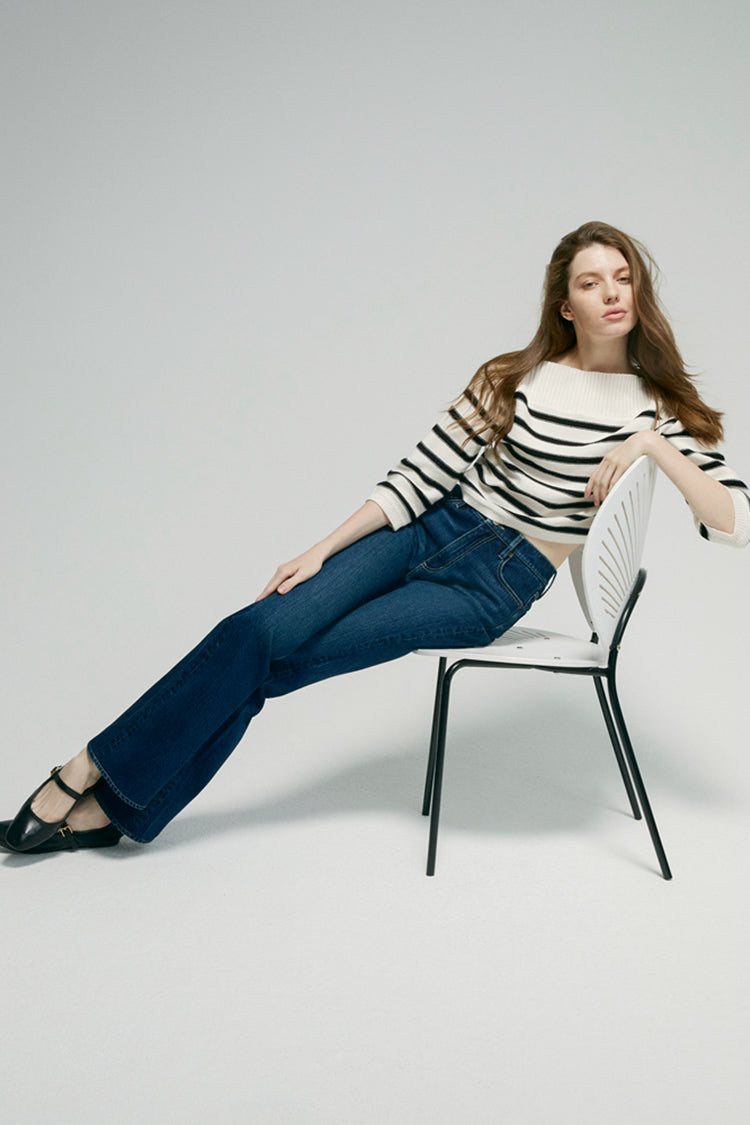 Barbara High Rise Bootcut Jeans HJ004 - JUSTLUXURY