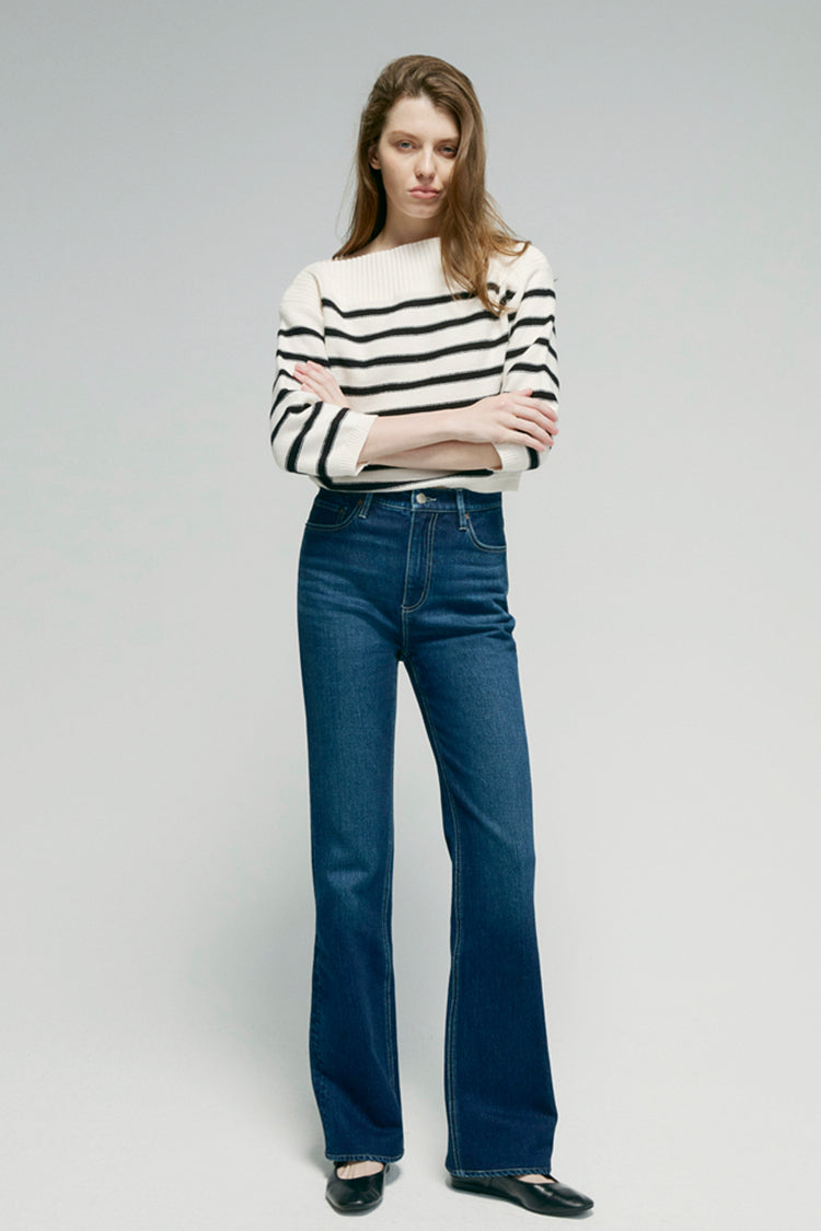Barbara High Rise Bootcut Jeans HJ004 - JUSTLUXURY