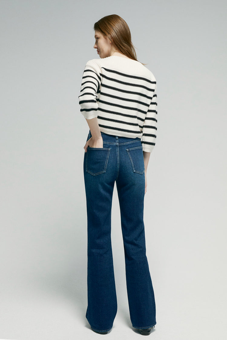 Barbara High Rise Bootcut Jeans HJ004 - JUSTLUXURY