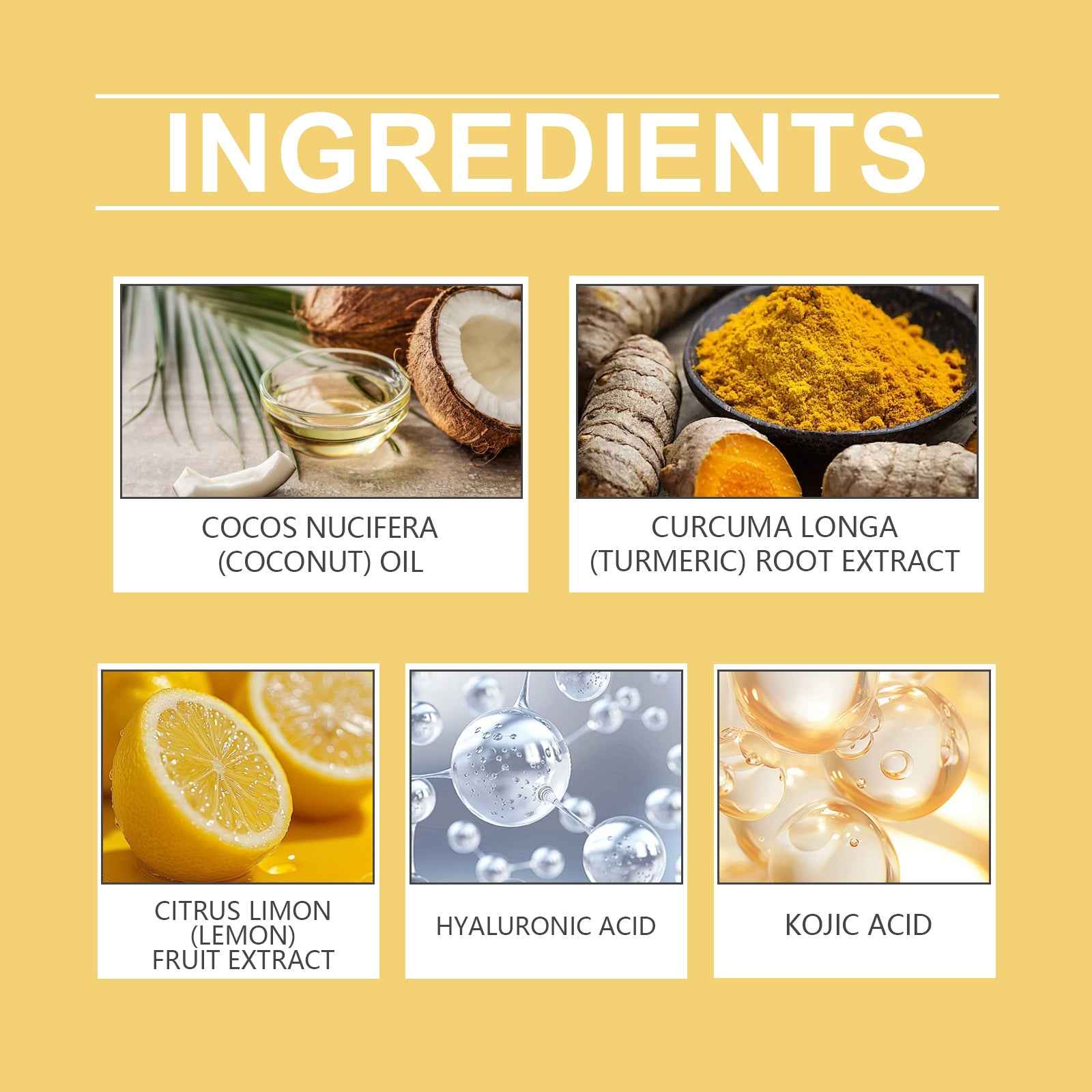 EELHOE Lemon Turmeric Acid Soap, Gently Cleanses, Moisturizes And Brightening Skin Square Cleanser