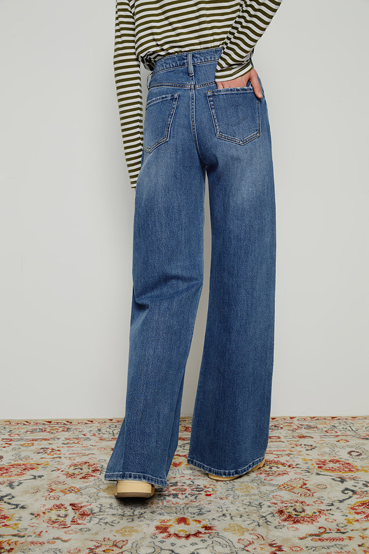 Angeles High Rise Baggy Jeans HJ103 - JUSTLUXURY