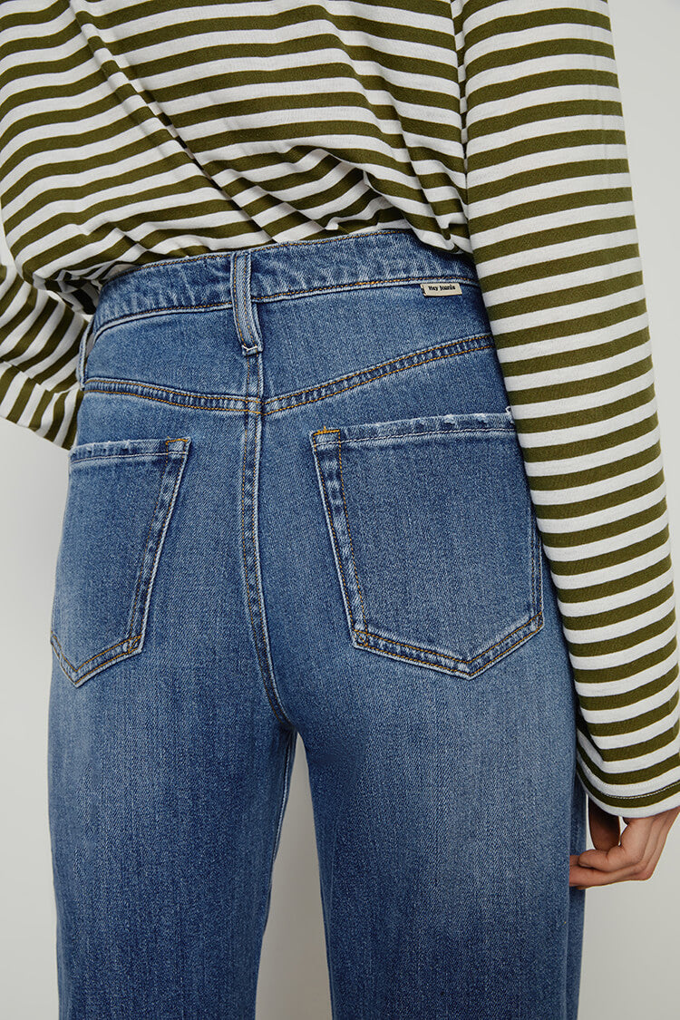 Angeles High Rise Baggy Jeans HJ103 - JUSTLUXURY