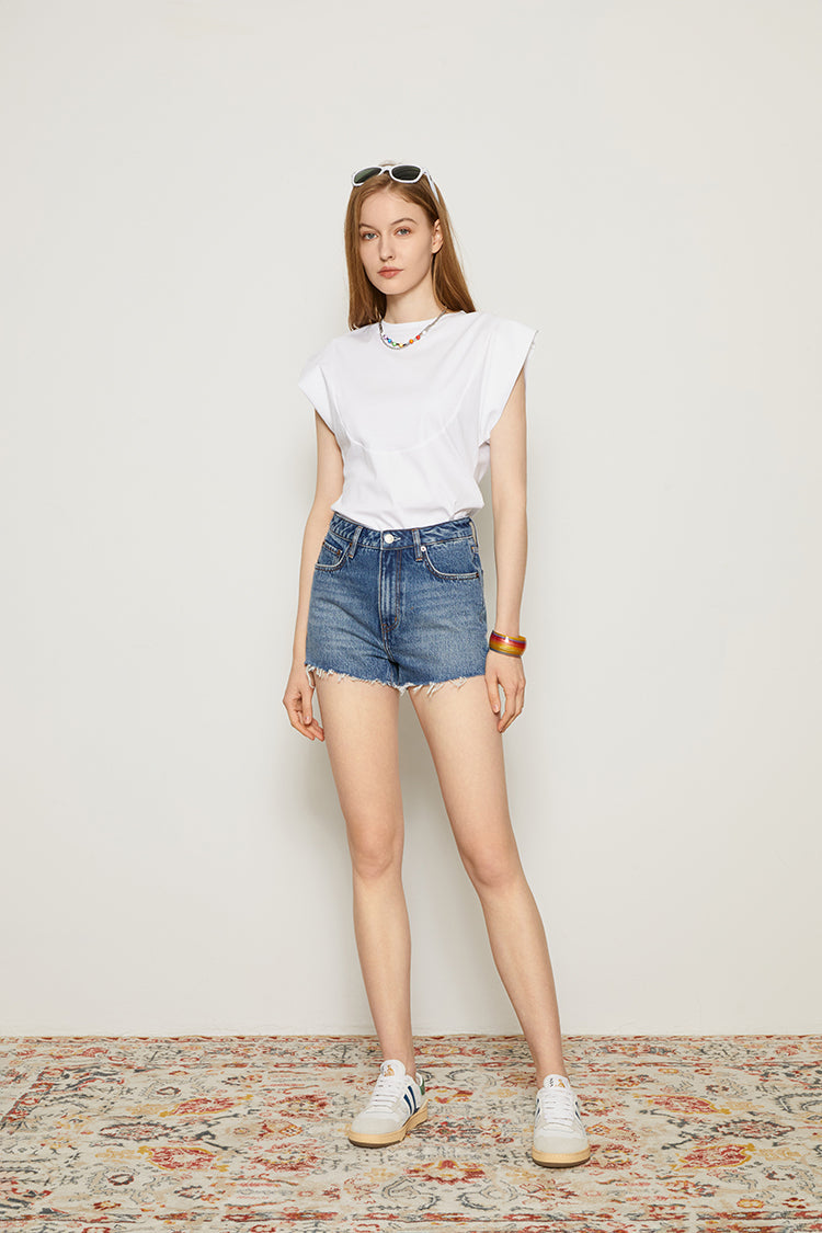 Joanie Vintage Cut Off Shorts HJ115 - JUSTLUXURY