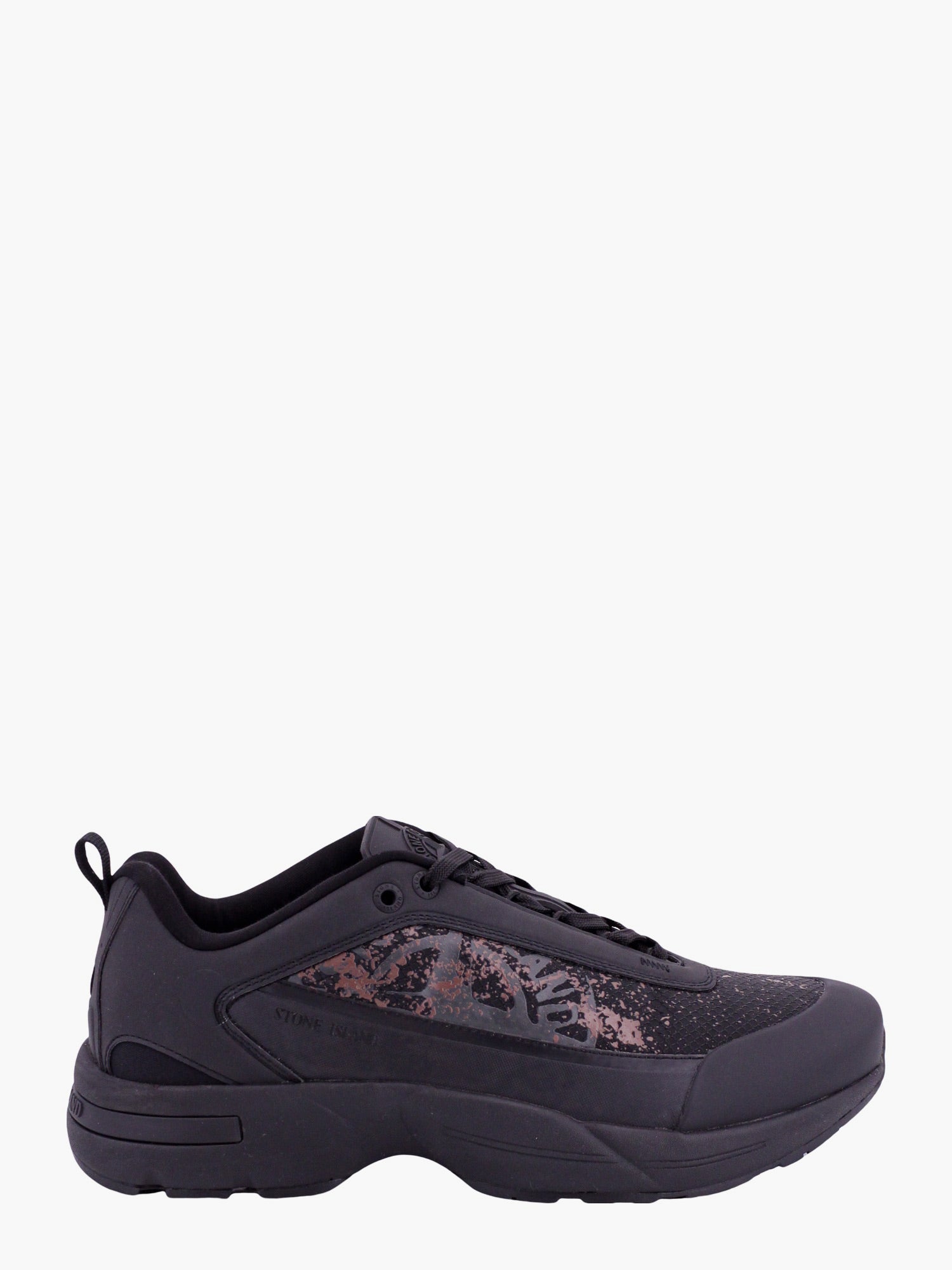 Stone Island Men Grime Man Black Sneakers - JUSTLUXURY