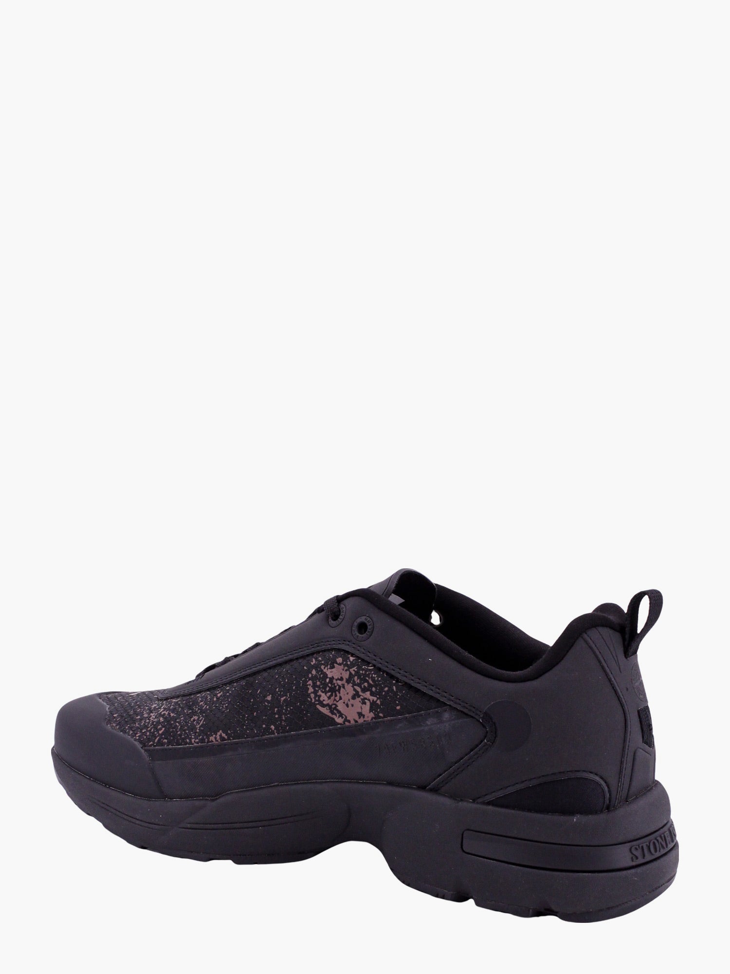 Stone Island Men Grime Man Black Sneakers - JUSTLUXURY