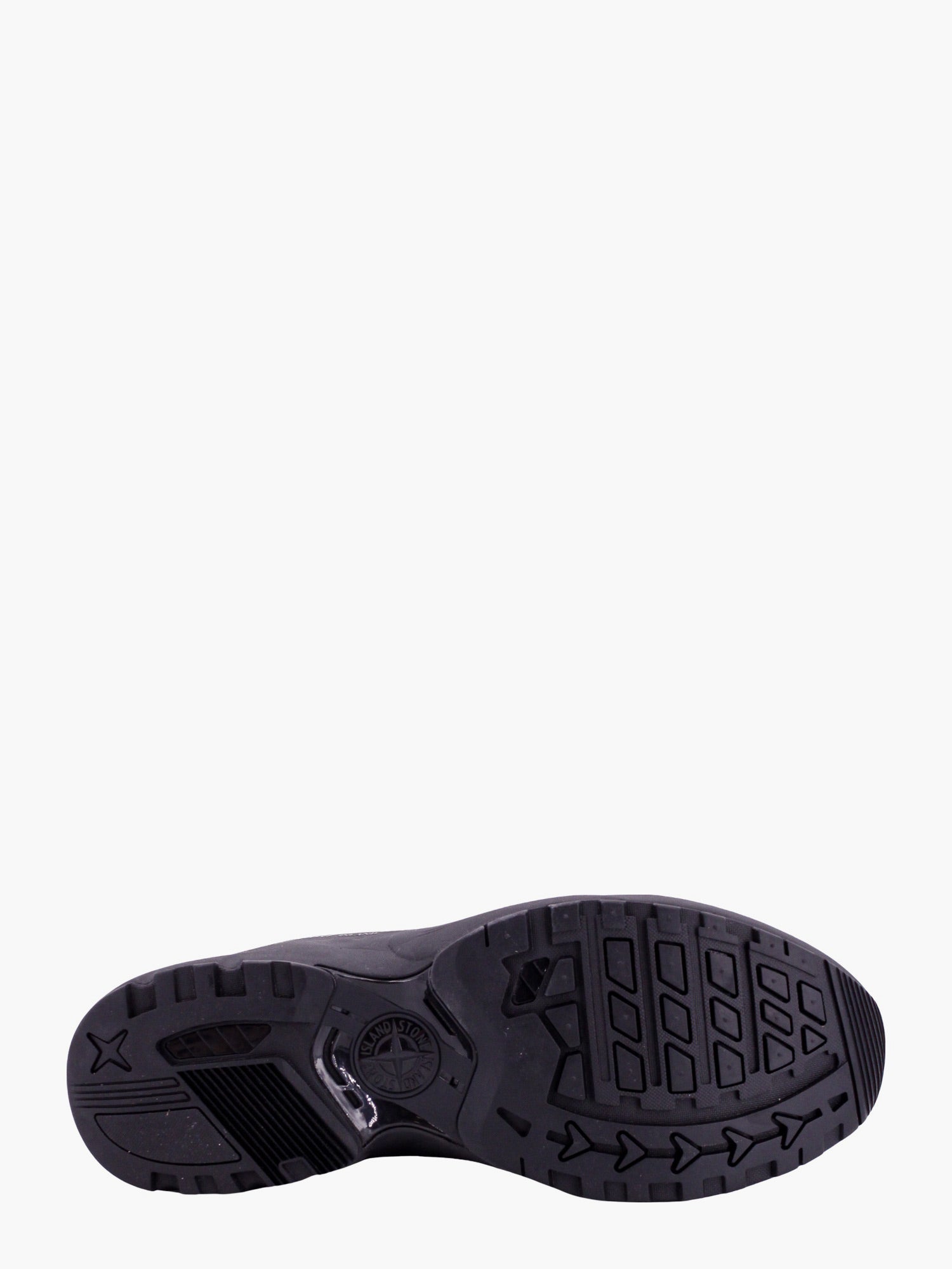 Stone Island Men Grime Man Black Sneakers - JUSTLUXURY