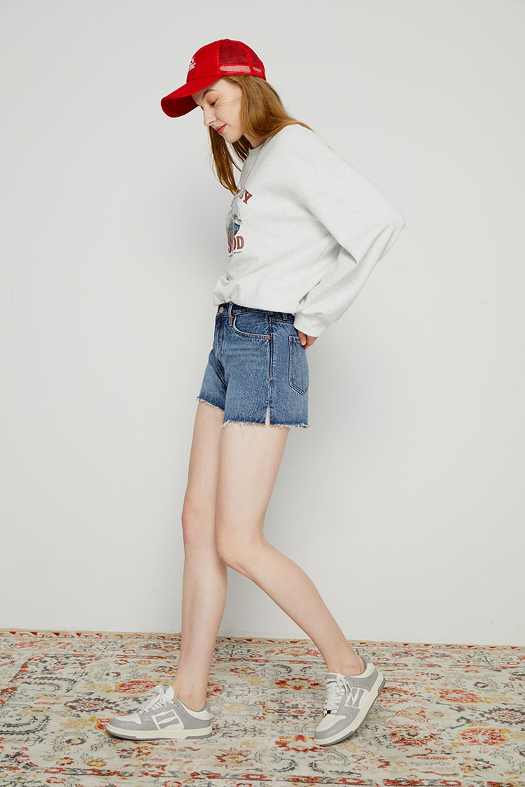 High Rise Denim Shorts HJ167 [FINAL SALE] - JUSTLUXURY
