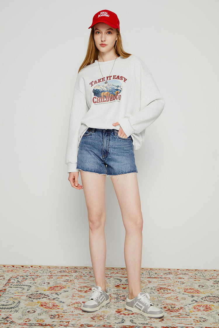 High Rise Denim Shorts HJ167 [FINAL SALE] - JUSTLUXURY