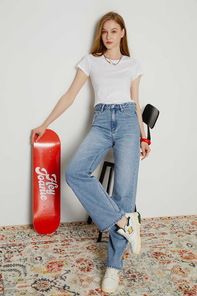 Coney Island Whitefish High Rise Wide Jeans HJ007 - JUSTLUXURY